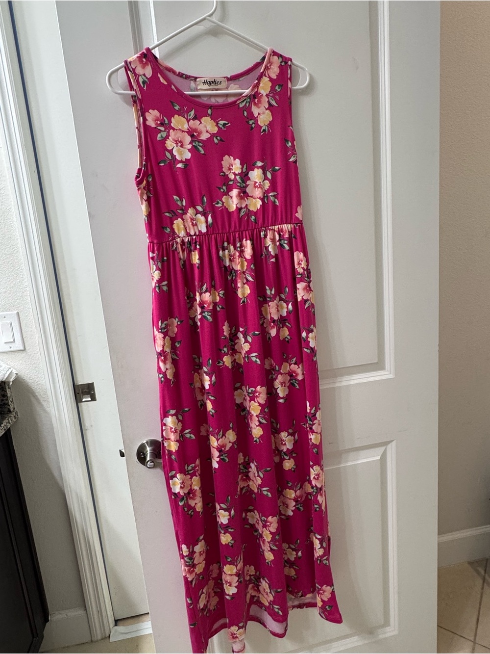 Haptics by Holly Harper Hot Pink Floral Maxi Dress